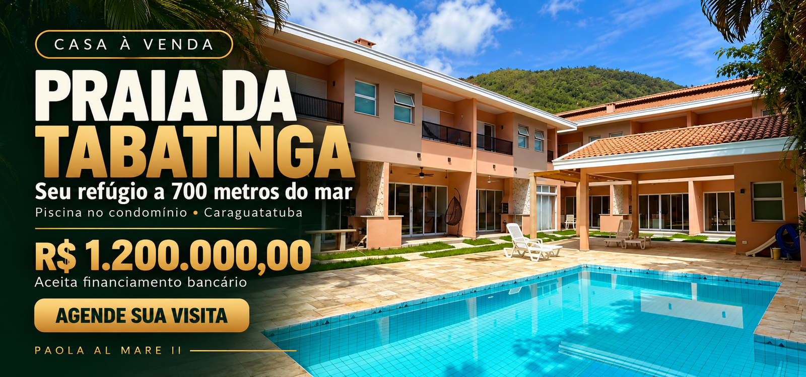 Residencial Paola Al Mare II, cozinha aberta e qualidade Grupo Tammaro. R$ 1.200.000,00. Agende sua visita.